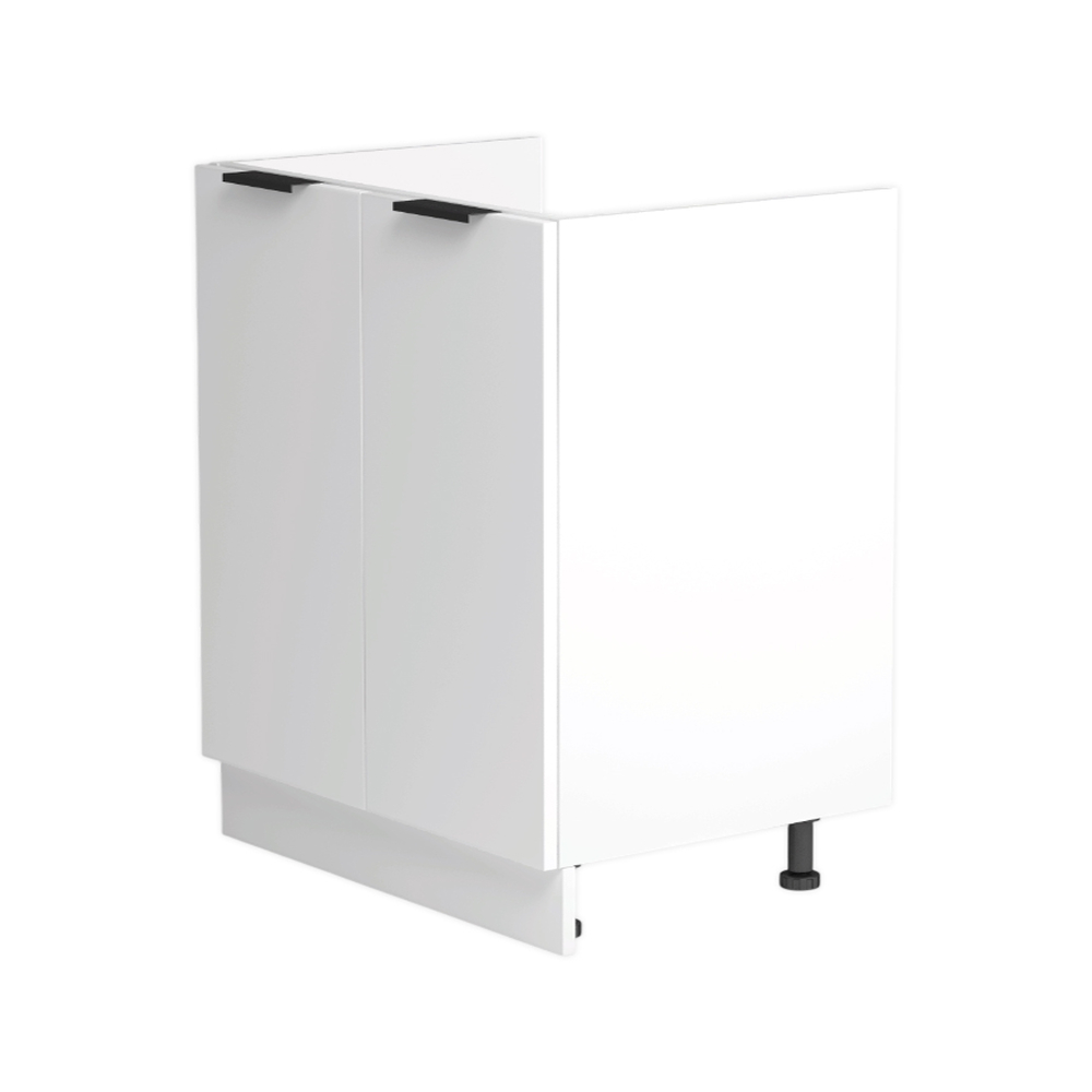 Тумба под мойку 80 (2 дверцы) цвет Белый снег софт фасад МДФ SANTREK HOME