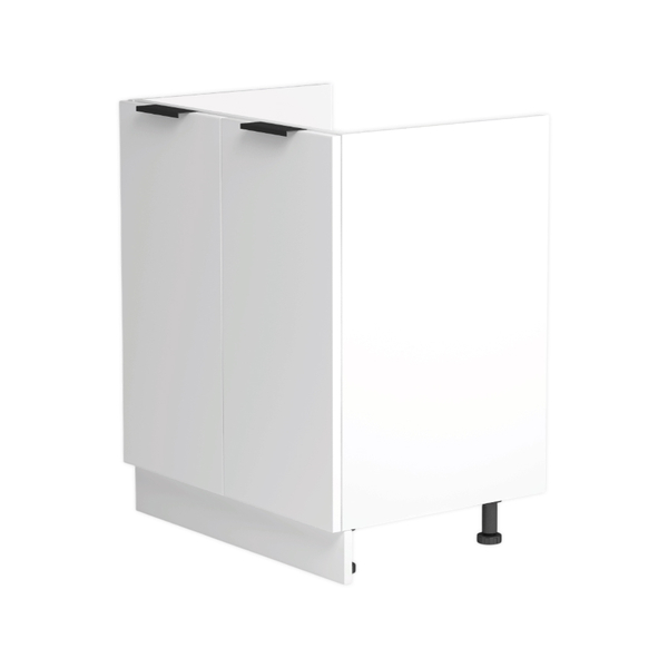 Тумба под мойку 80 (2 дверцы) цвет Белый снег софт фасад МДФ SANTREK HOME