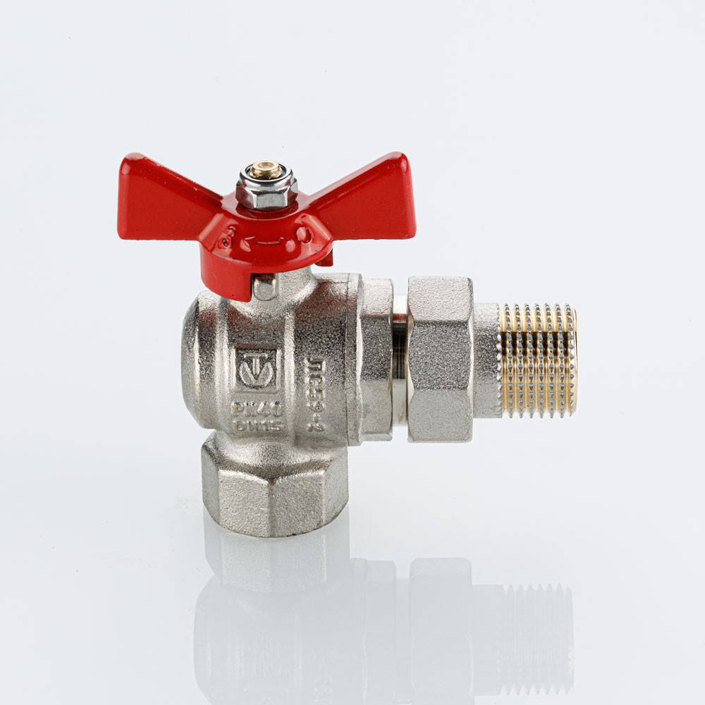 Кран вода VALTEC BASE-ГОСТ 3/4" г/ш баб американка угловой VT.228S.N.05