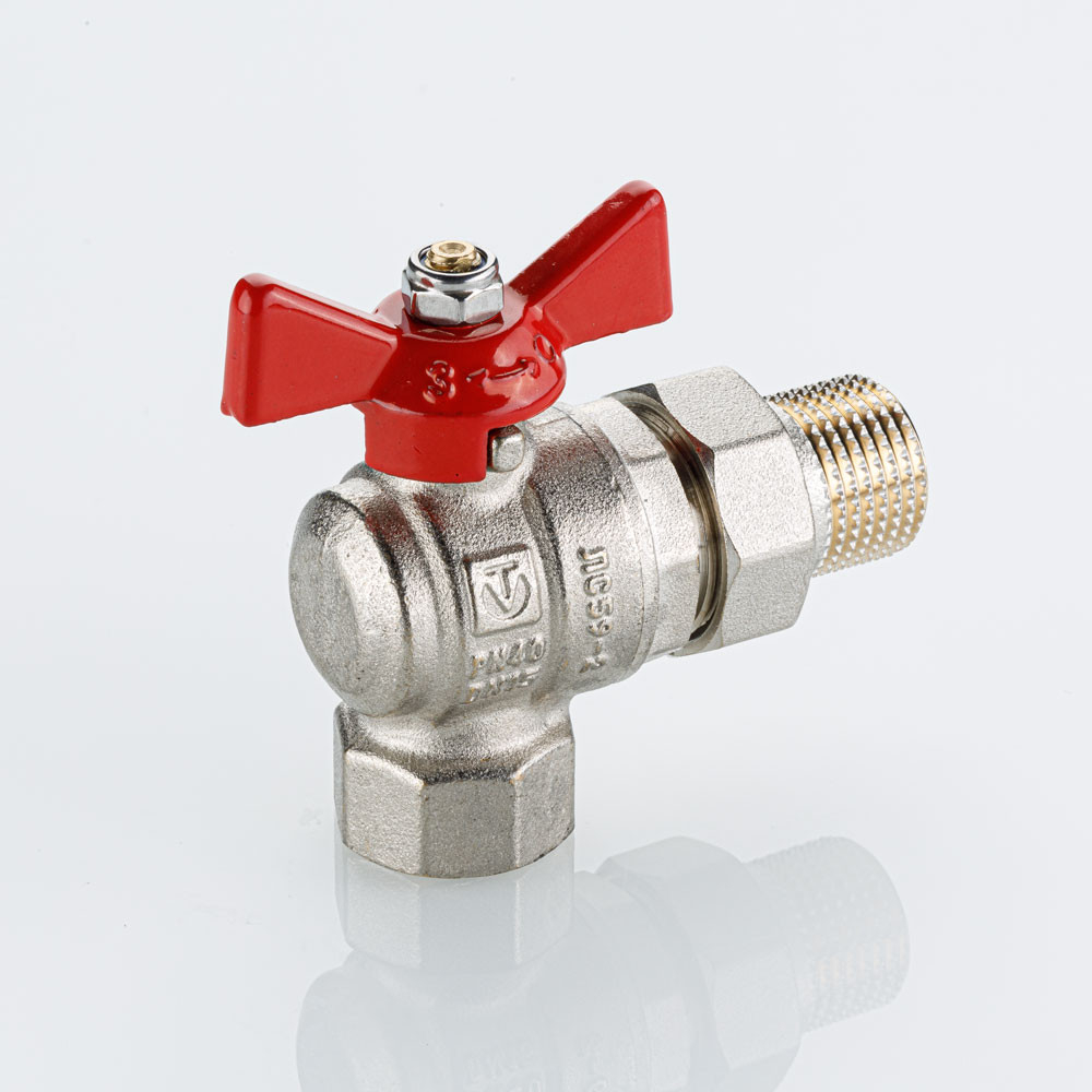 Кран вода VALTEC BASE-ГОСТ 3/4" г/ш баб американка угловой VT.228S.N.05