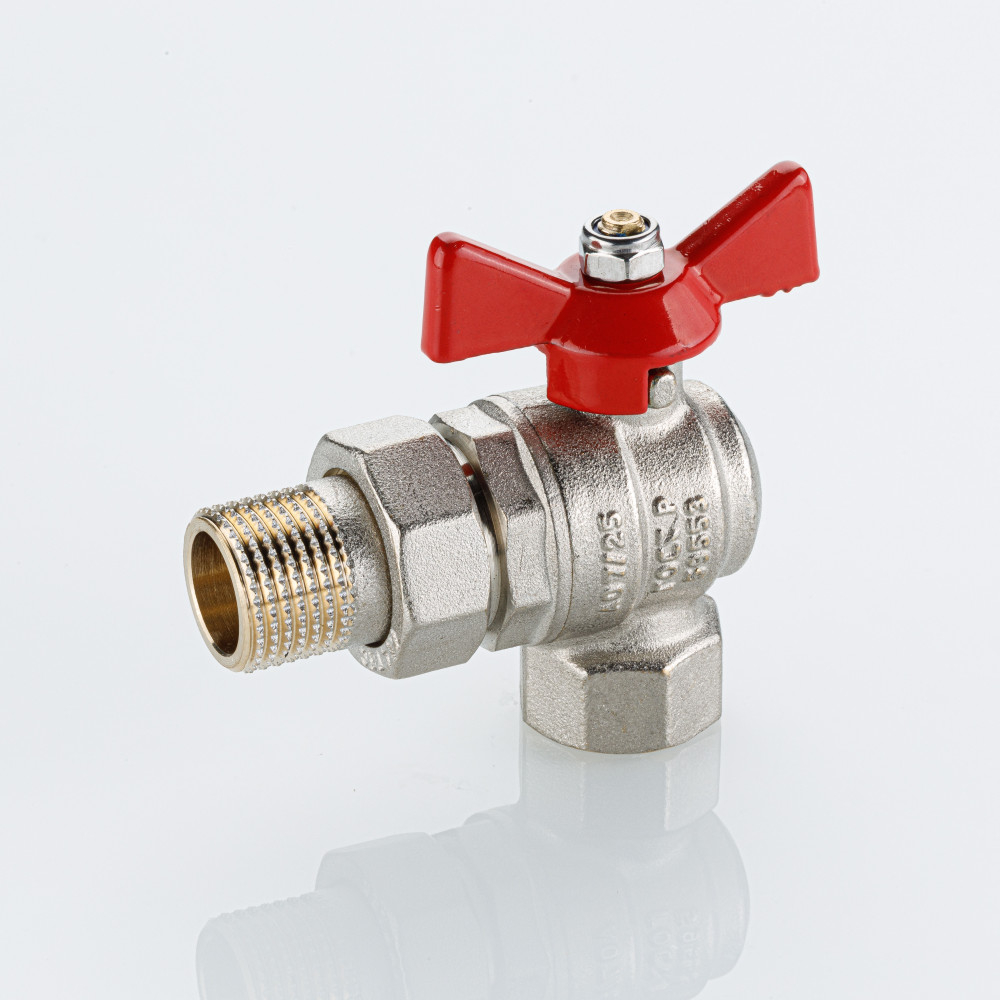 Кран вода VALTEC BASE-ГОСТ 3/4" г/ш баб американка угловой VT.228S.N.05