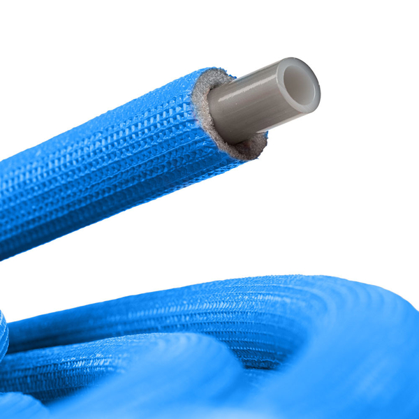 Труба из сшитого полиэтилена PEX-EVOH d16х2.2мм (для теплых полов) VALTEC в теплоизоляции 6мм (синяя) (VA1622.4.R06B.100) в БУХТЕ 100м