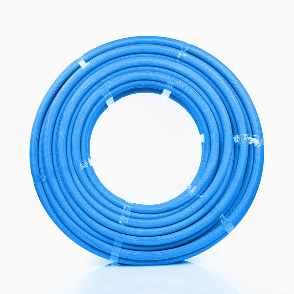 Труба из сшитого полиэтилена PEX-EVOH d16х2.2мм (для теплых полов) VALTEC в теплоизоляции 6мм (синяя) (VA1622.4.R06B.100) в БУХТЕ 100м