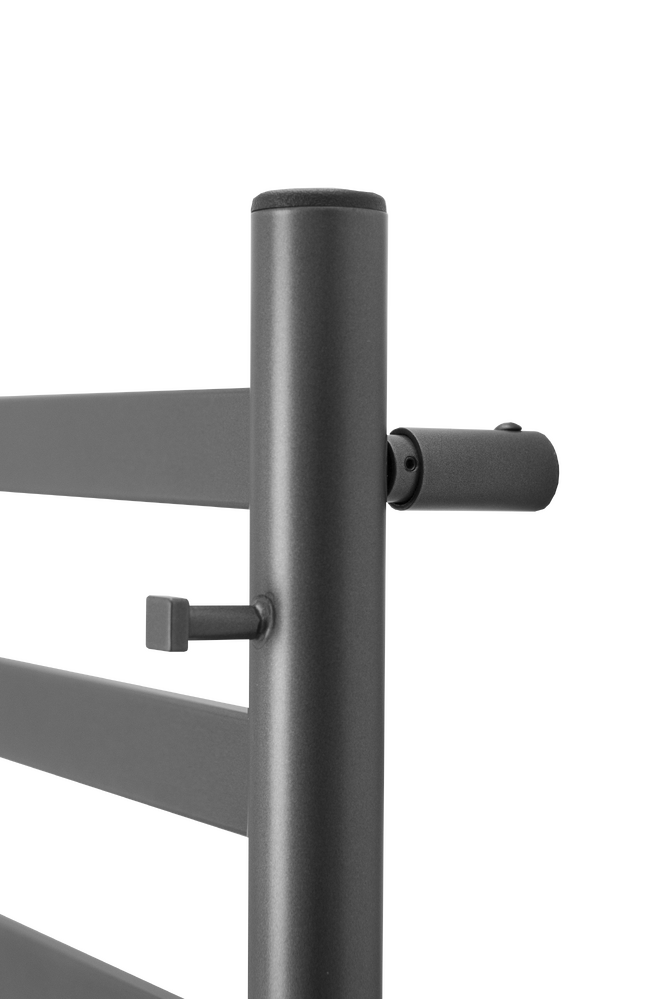 Полотенцесушитель электрический HOLLER Вельвет VL10184GF 800x400 с крючками, графит металлик