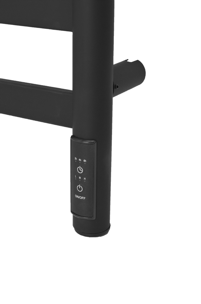 Полотенцесушитель электрический HOLLER Вельвет VL10184BM 800x400 с крючками, черный матовый