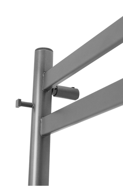 Полотенцесушитель электрический HOLLER Вельвет VL10164GF 600x400 с крючками, графит металлик