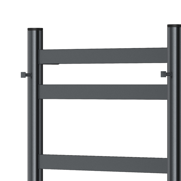 Полотенцесушитель электрический HOLLER Вельвет VL10164GF 600x400 с крючками, графит металлик