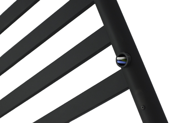 Полотенцесушитель электрический HOLLER Вельвет VL10164BM 600x400 с крючками, черный матовый