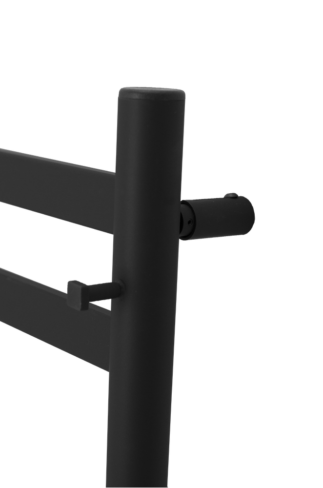 Полотенцесушитель электрический HOLLER Вельвет VL10164BM 600x400 с крючками, черный матовый