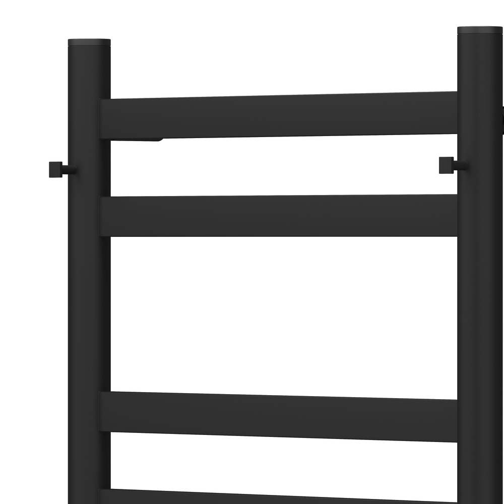 Полотенцесушитель электрический HOLLER Вельвет VL10164BM 600x400 с крючками, черный матовый