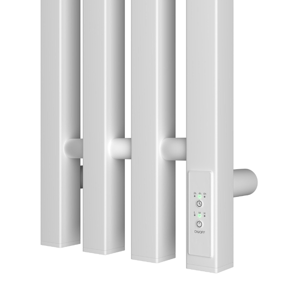 Полотенцесушитель электрический HOLLER Аурика AR10113WM 1100x180 с крючками, белый матовый