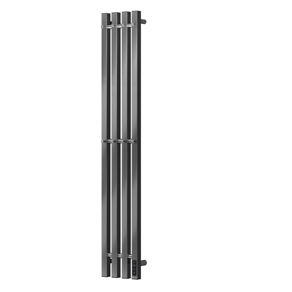 Полотенцесушитель электрический HOLLER Аурика AR10113GN 1100x180 с крючками, оружейная сталь