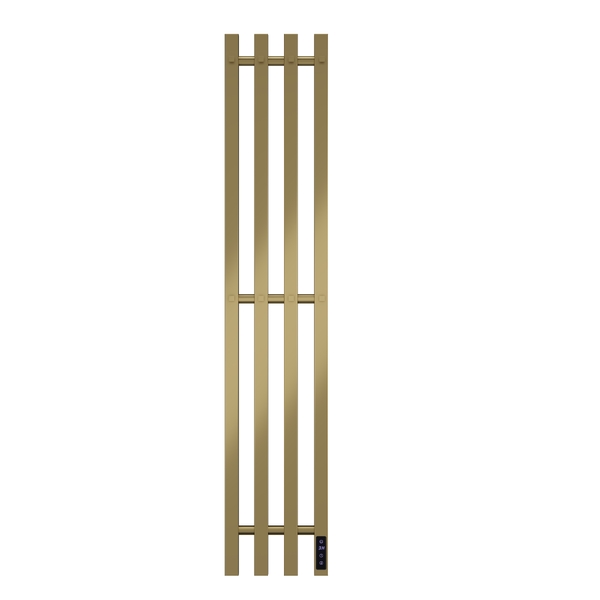 Полотенцесушитель электрический HOLLER Аурика AR10113GL 1100x180 с крючками, золотой матовый