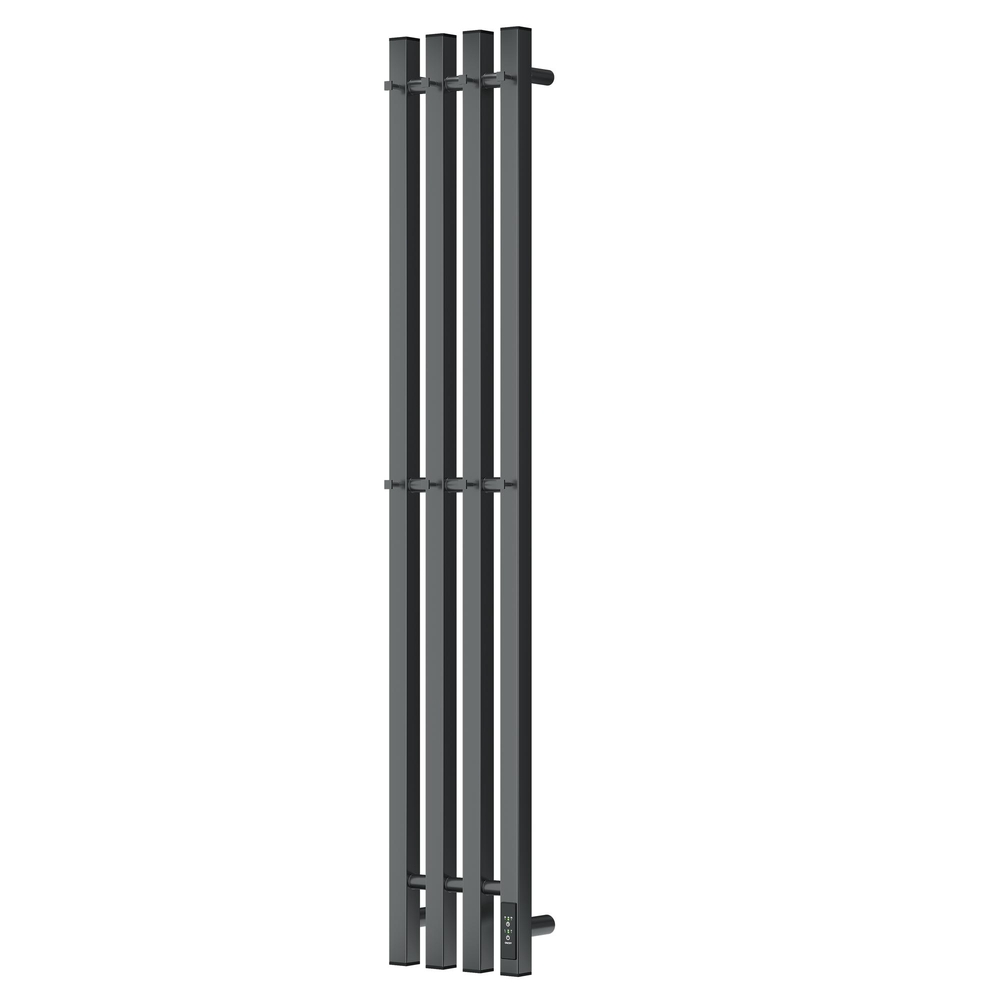 Полотенцесушитель электрический HOLLER Аурика AR10113GF 1100x180 с крючками, графит металлик