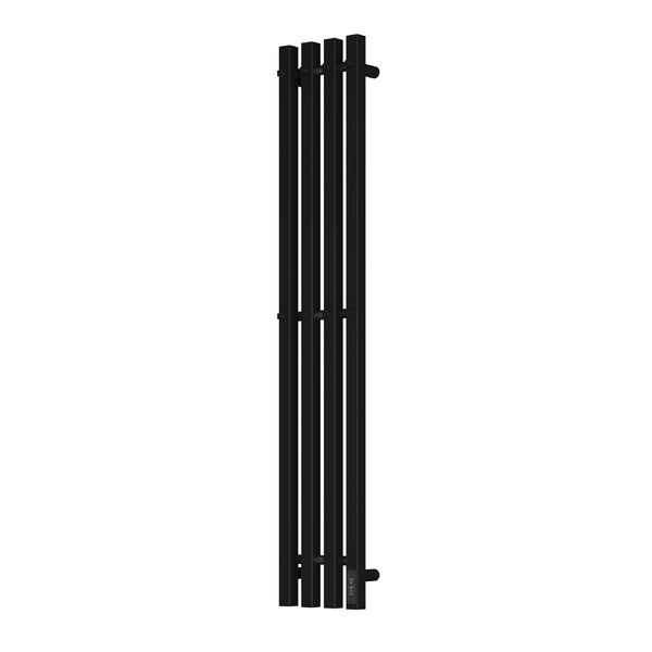 Полотенцесушитель электрический HOLLER Аурика AR10113BM 1100x180 с крючками, черный матовый