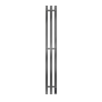 Полотенцесушитель электрический HOLLER Аурика AR10112GN 1100x120 с крючками, оружейная сталь