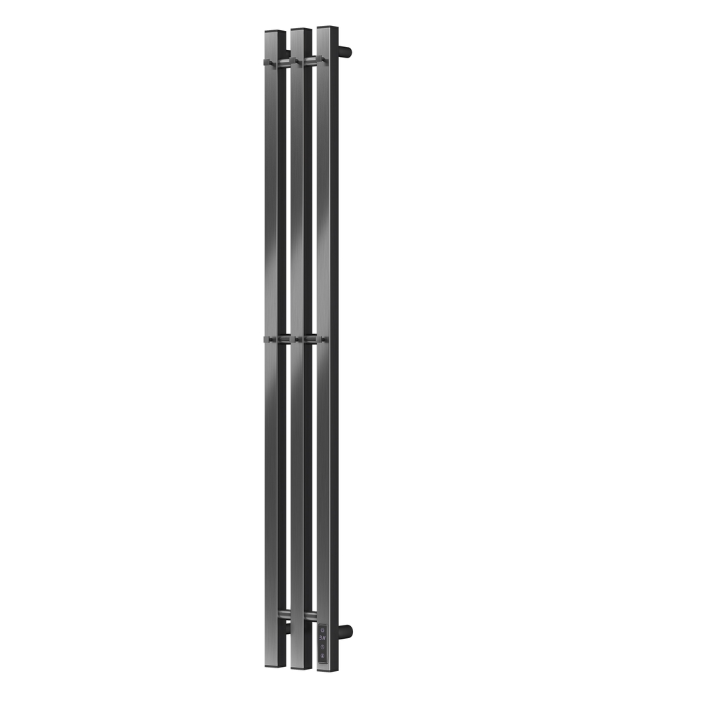 Полотенцесушитель электрический HOLLER Аурика AR10112GN 1100x120 с крючками, оружейная сталь