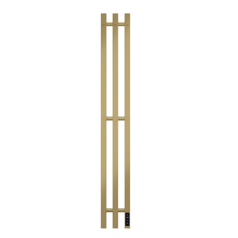 Полотенцесушитель электрический HOLLER Аурика AR10112GL 1100x120 с крючками, золотой матовый