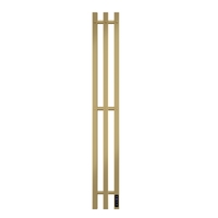 Полотенцесушитель электрический HOLLER Аурика AR10112GL 1100x120 с крючками, золотой матовый