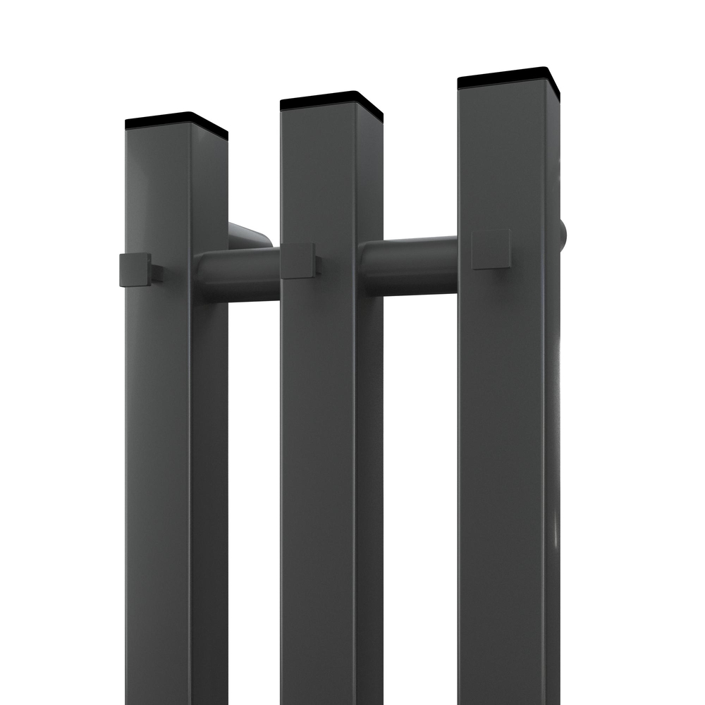 Полотенцесушитель электрический HOLLER Аурика AR10112GF 1100x120 с крючками, графит металлик