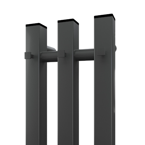 Полотенцесушитель электрический HOLLER Аурика AR10112GF 1100x120 с крючками, графит металлик