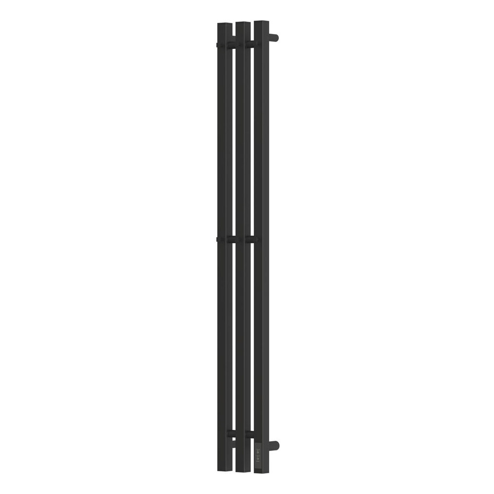 Полотенцесушитель электрический HOLLER Аурика AR10112BM 1100x120 с крючками, черный матовый