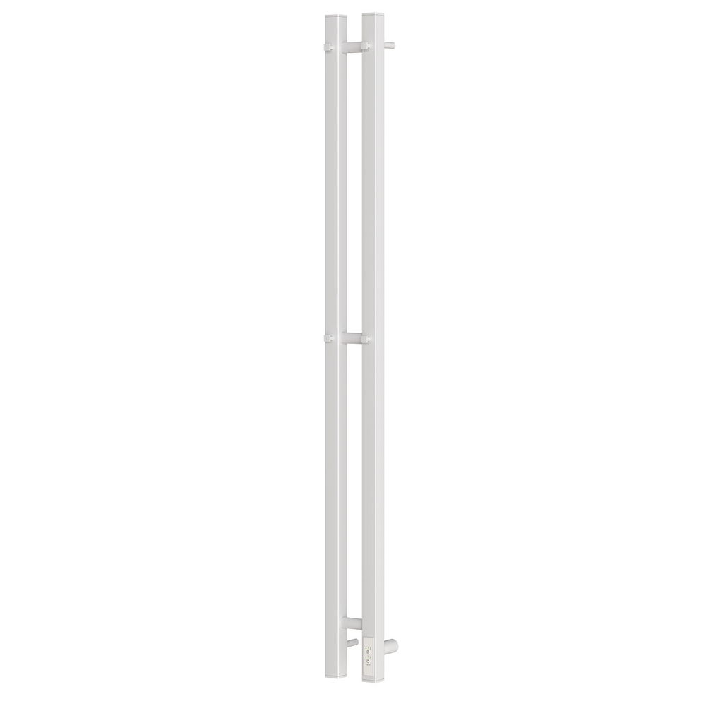 Полотенцесушитель электрический HOLLER Аурика AR10111WM 1100x80 с крючками, белый матовый