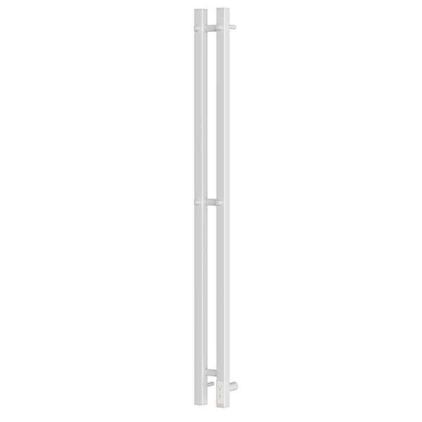 Полотенцесушитель электрический HOLLER Аурика AR10111WM 1100x80 с крючками, белый матовый