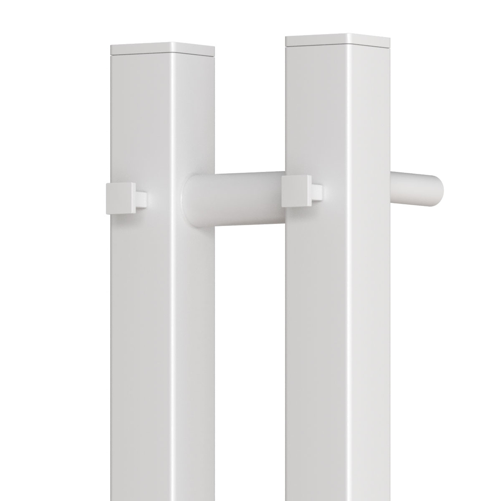Полотенцесушитель электрический HOLLER Аурика AR10111WM 1100x80 с крючками, белый матовый