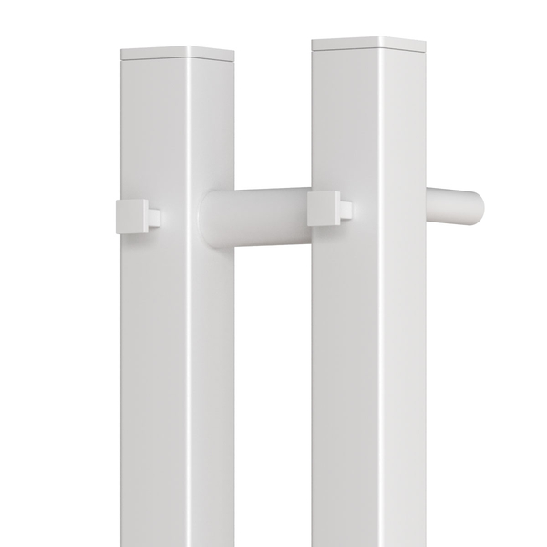 Полотенцесушитель электрический HOLLER Аурика AR10111WM 1100x80 с крючками, белый матовый