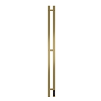 Полотенцесушитель электрический HOLLER Аурика AR10111GL 1100x80 с крючками, золотой матовый