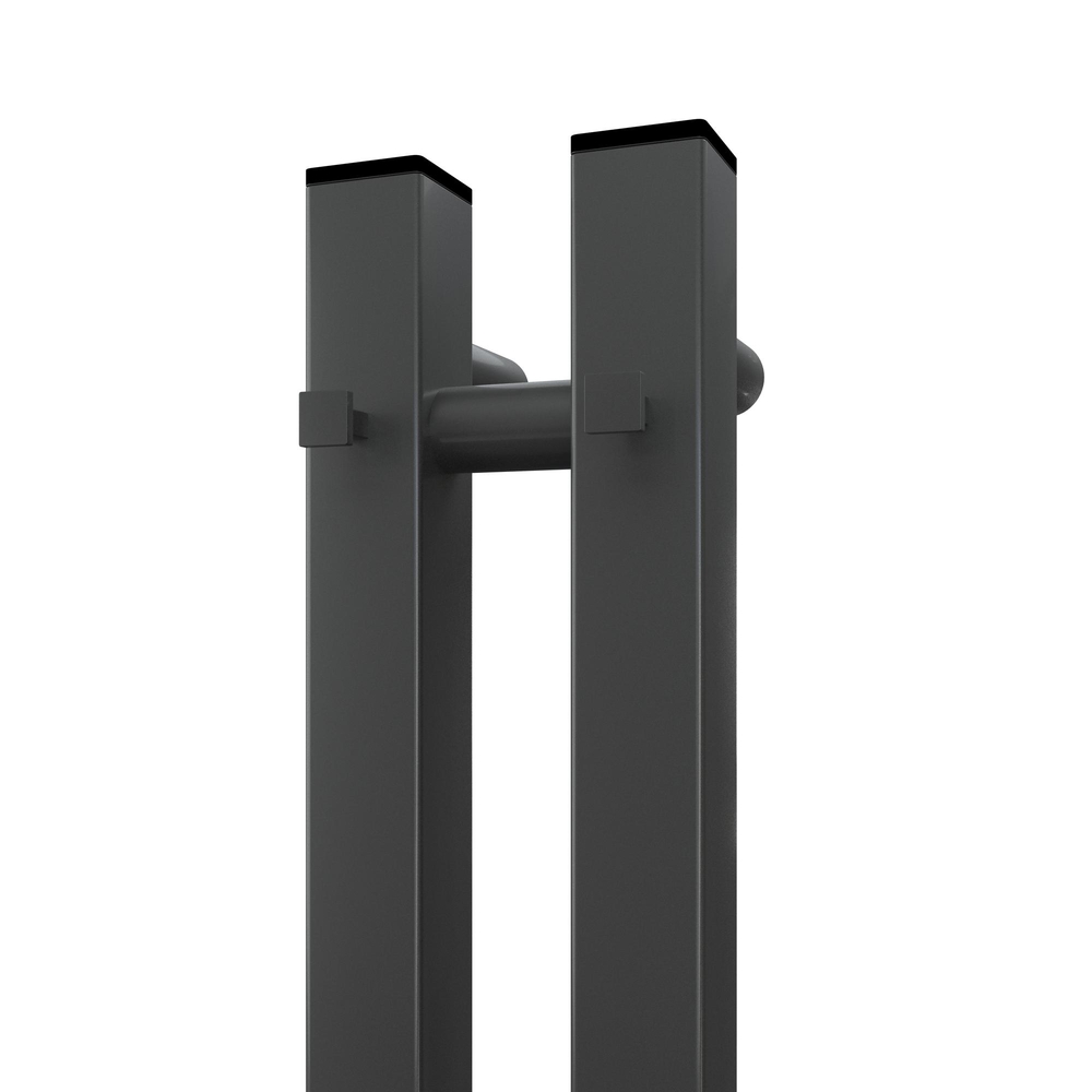 Полотенцесушитель электрический HOLLER Аурика AR10111GF 1100x80 с крючками, графит металлик