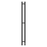 Полотенцесушитель электрический HOLLER Аурика AR10111BM 1100x80 с крючками, черный матовый