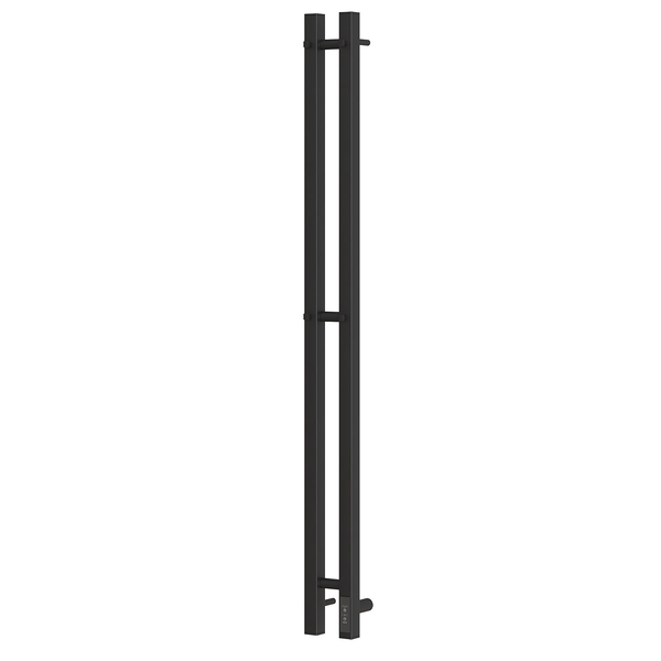 Полотенцесушитель электрический HOLLER Аурика AR10111BM 1100x80 с крючками, черный матовый