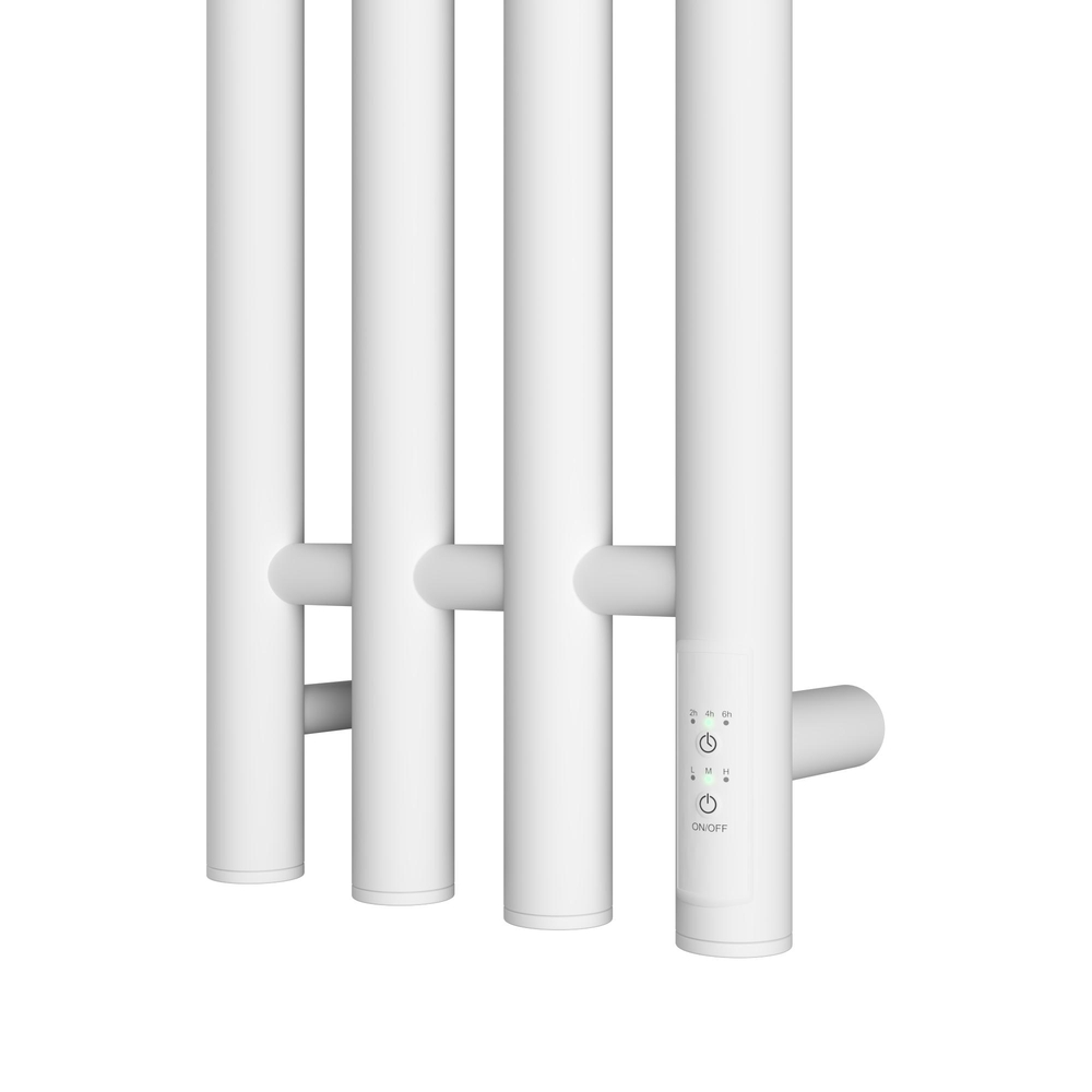 Полотенцесушитель электрический HOLLER Лонга LG10113WM 1100x180 с крючками, белый матовый