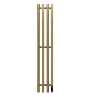 Полотенцесушитель электрический HOLLER Лонга LG10113GL 1100x180 с крючками, золотой матовый