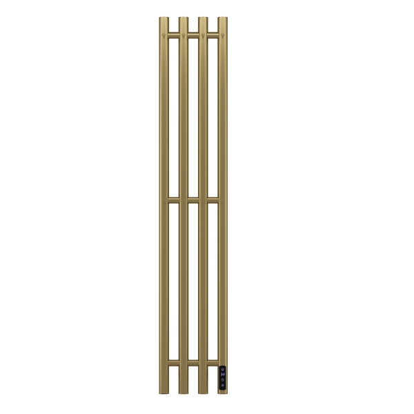 Полотенцесушитель электрический HOLLER Лонга LG10113GL 1100x180 с крючками, золотой матовый