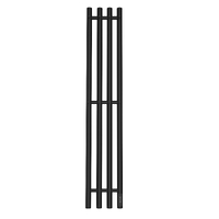 Полотенцесушитель электрический HOLLER Лонга LG10113BM 1100x180 с крючками, черный матовый