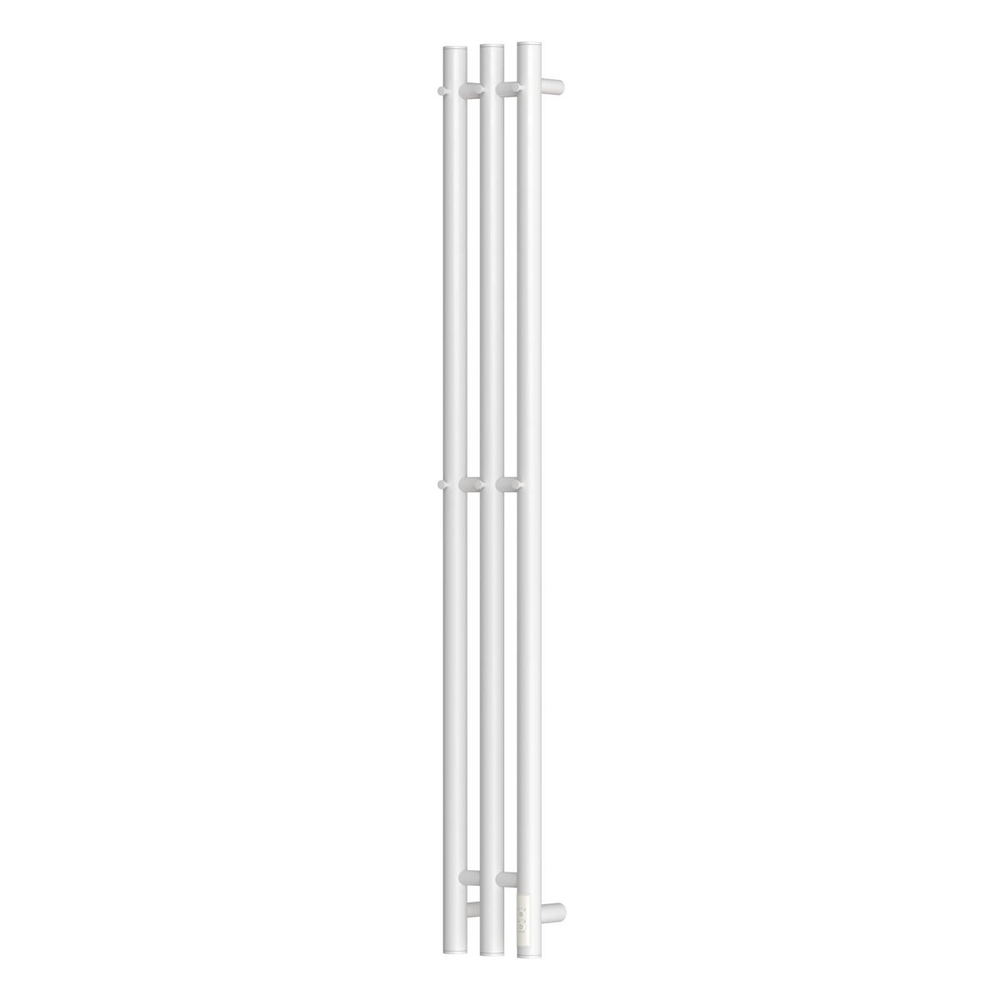 Полотенцесушитель электрический HOLLER Лонга LG10112WM 1100x120 с крючками, белый матовый