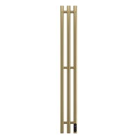 Полотенцесушитель электрический HOLLER Лонга LG10112GL 1100x120 с крючками, золотой матовый