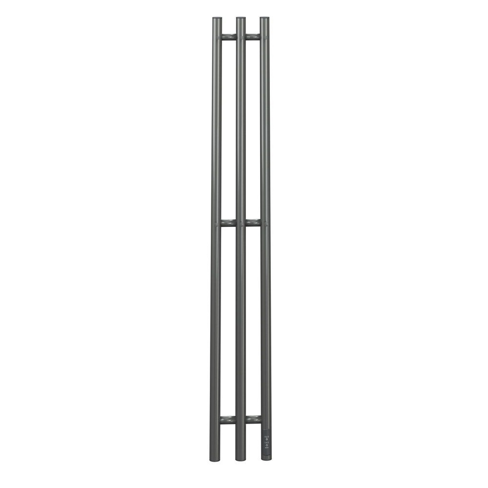 Полотенцесушитель электрический HOLLER Лонга LG10112GF 1100x120 с крючками, графит металлик