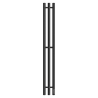 Полотенцесушитель электрический HOLLER Лонга LG10112BM 1100x120 с крючками, черный матовый