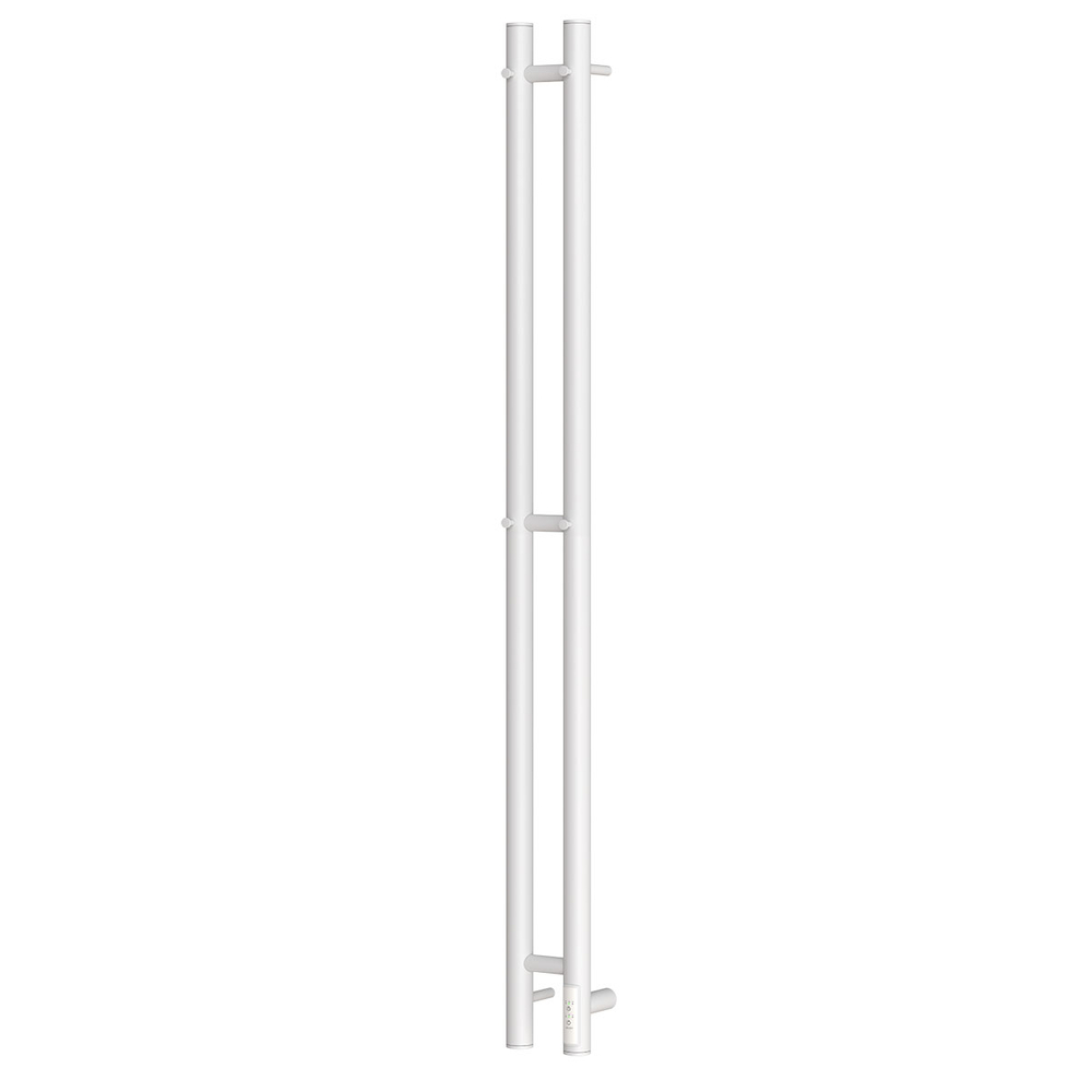 Полотенцесушитель электрический HOLLER Лонга LG10111WM 1100x80 с крючками, белый матовый