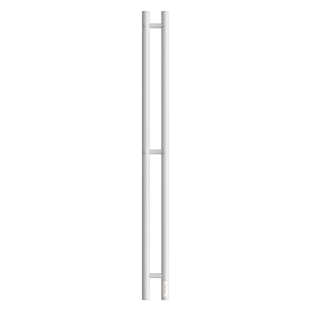 Полотенцесушитель электрический HOLLER Лонга LG10111WM 1100x80 с крючками, белый матовый