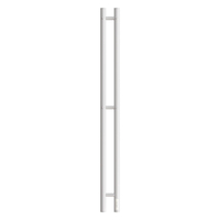 Полотенцесушитель электрический HOLLER Лонга LG10111WM 1100x80 с крючками, белый матовый