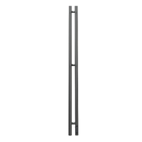 Полотенцесушитель электрический HOLLER Лонга LG10111GF 1100x80 с крючками, графит металлик
