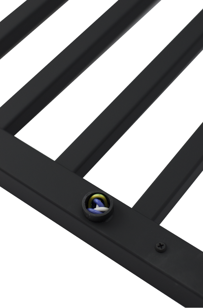 Полотенцесушитель электрический HOLLER Ларго LR00165BM 600x500, черный матовый
