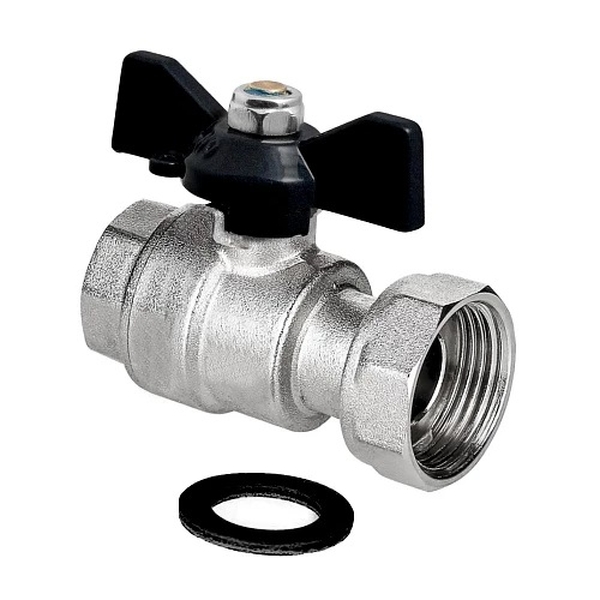 Кран вода RTP ГОСТ 3/4" г/г баб с накидной гайкой PN40 49339