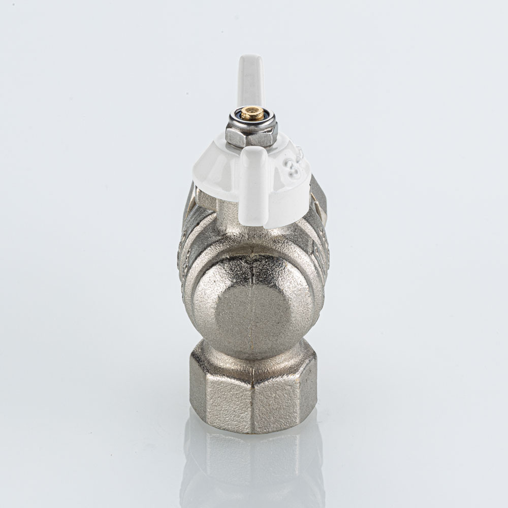 Кран вода VALTEC BASE-ГОСТ 3/4" г/ш баб американка угловой (бел. руч.) VT.228S.NW.05