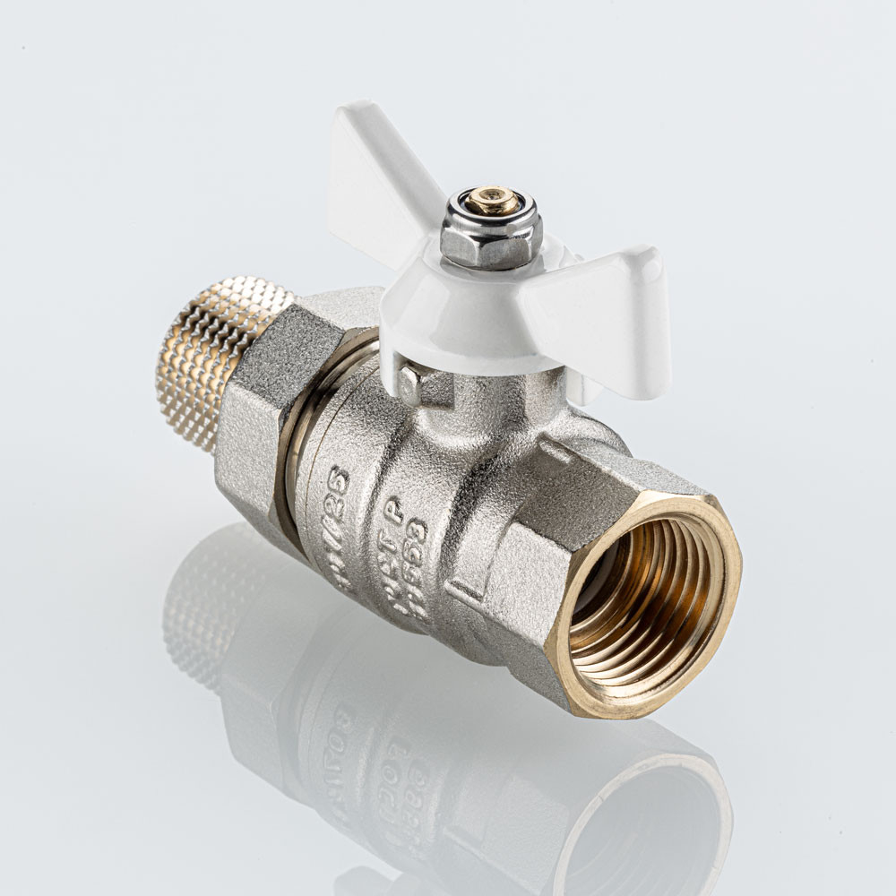 Кран вода VALTEC BASE-ГОСТ 1/2" г/ш баб американка (бел. руч.) VT.227S.NW.04